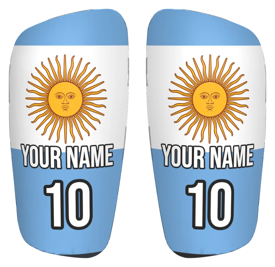 Protège-tibias personnalisés drapeau Argentine