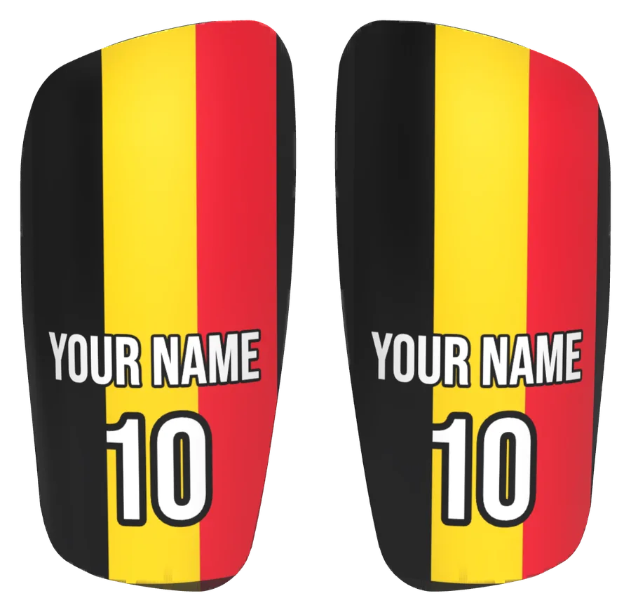 Protège-tibias personnalisés drapeau Belgique