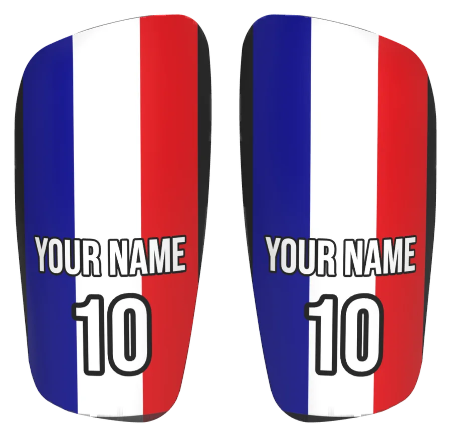 Protège-tibias personnalisés drapeau France