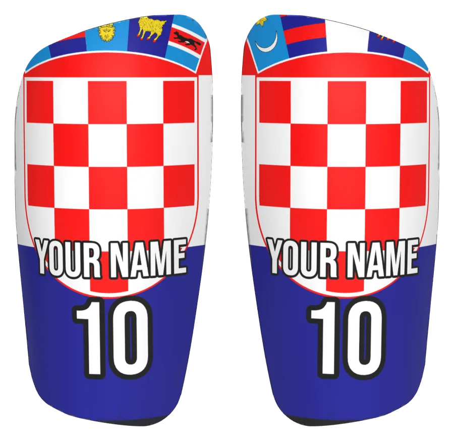 Protège-tibias personnalisés drapeau Croatie
