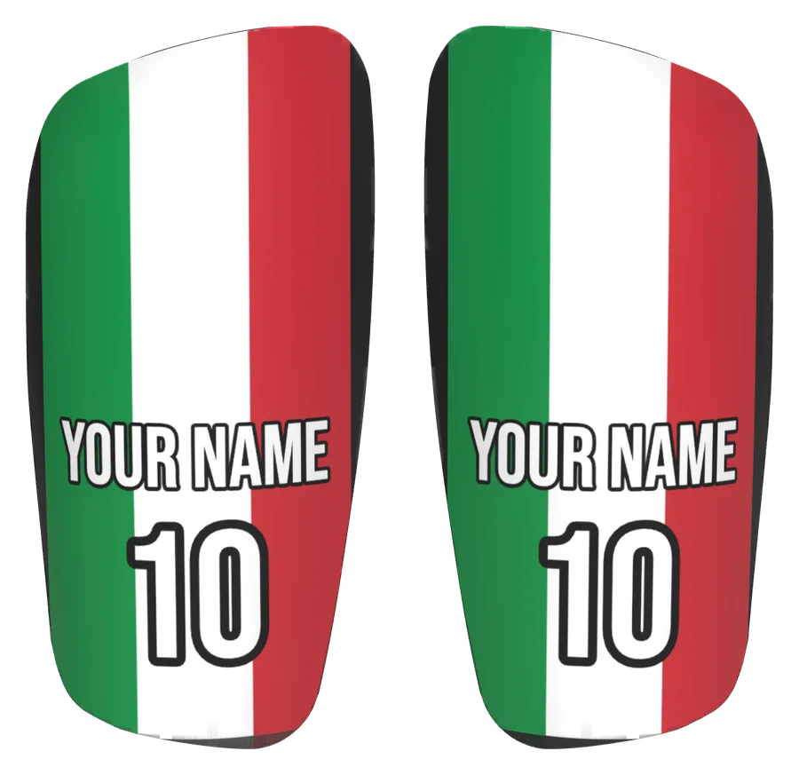 Protège-tibias personnalisés drapeau Italie
