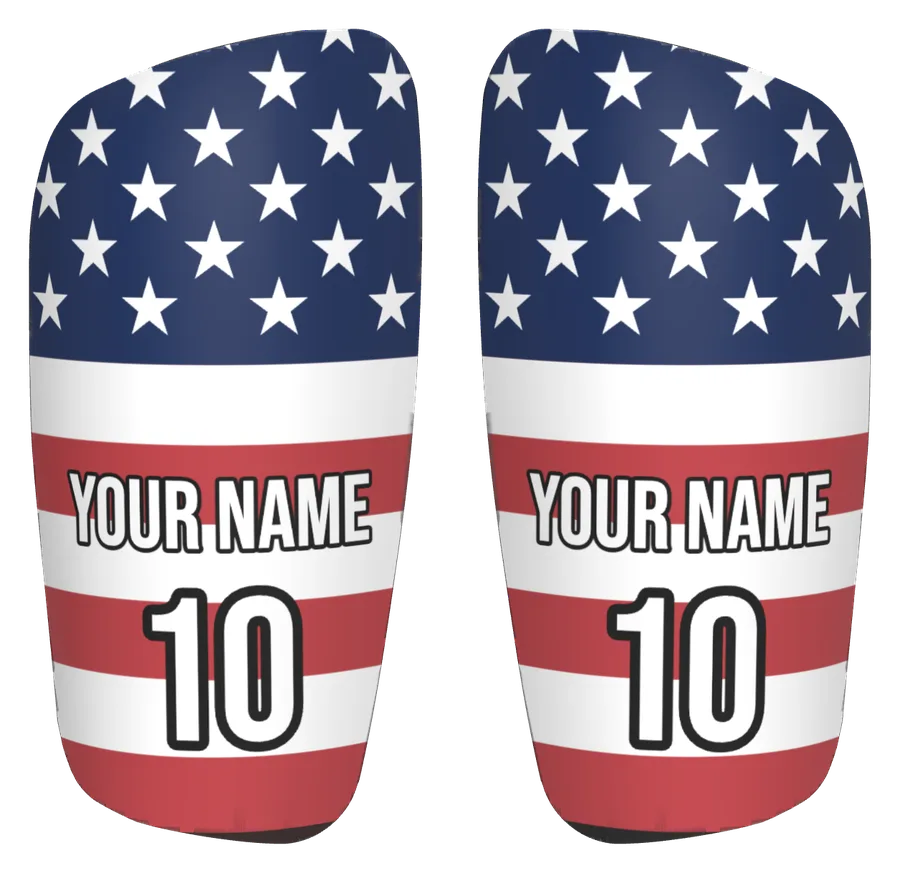 Protège-tibias personnalisés drapeau États-Unis