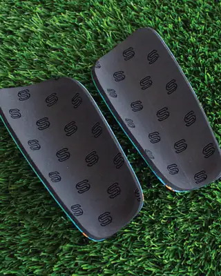 Foam lining detail of custom shin pads